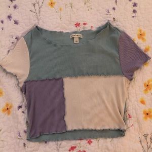 Cute purple,white and teal top